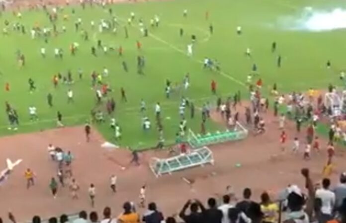 Watch how fans destroyed Stadium after Nigeria lost to Ghana
