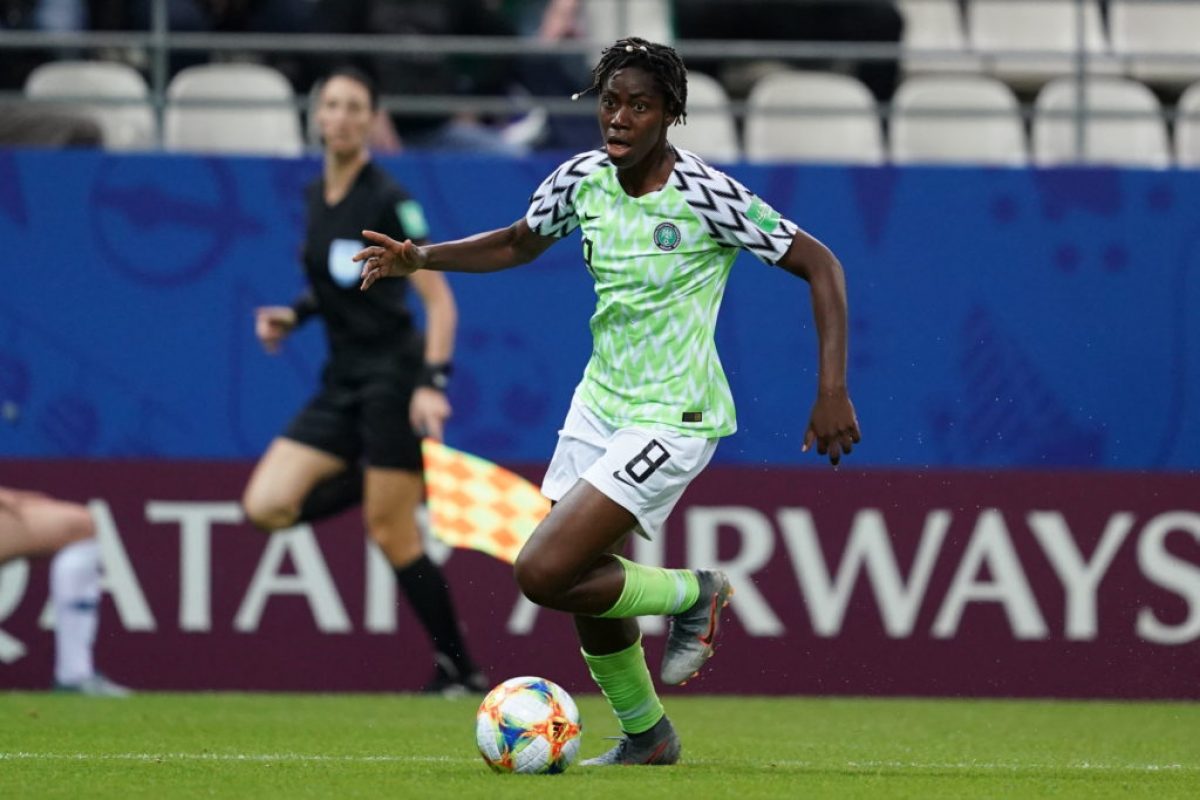 Asisat Oshoala reacts after losing Super Falcons captaincy