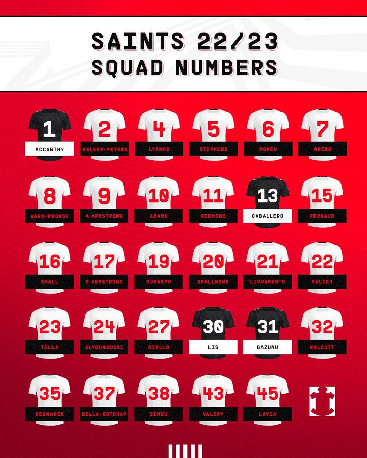 Aribo jersey number at Southampton