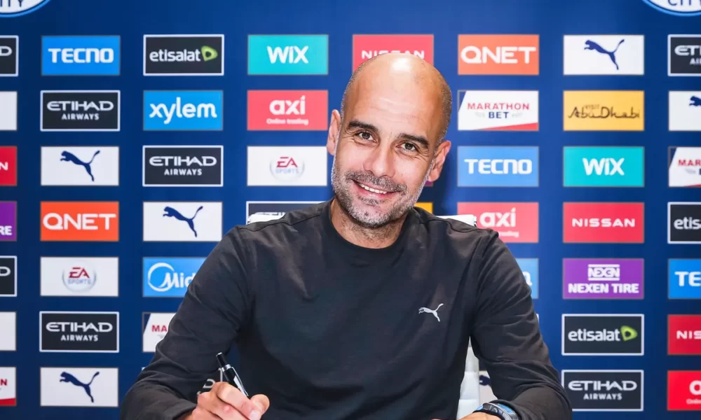 Pep Guardiola extends Manchester City contract by two years
