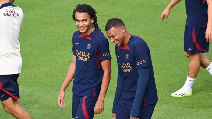 Ethan Mbappe, aged 16 makes his senior debut for P.S.G alongside brother Kylian