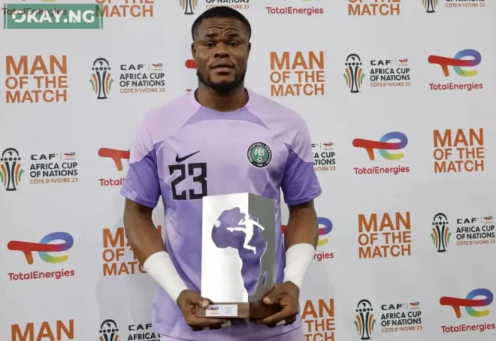 Stanley Nwabali Named Man of the Match in Nigeria's Victory Against South Africa
