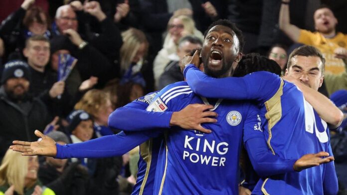 Wilfred Ndidi Celebrates Leicester City's Premier League Promotion