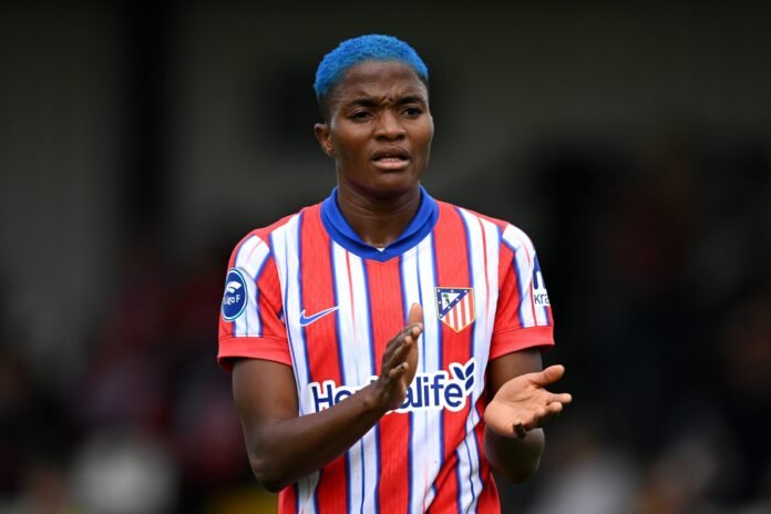 Rasheedat Ajibade, Atlético Madrid, Rinsola Babajide, Super Falcons, Liga F, Robo Queens, Costa Adeje Tenerife, Macarena Portales, Nigerian international, Liverpool.