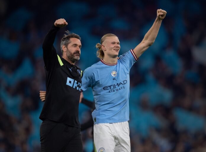 Erling Haaland Manchester City farewell Scott Carson Manchester City exit Scott Carson Haaland tribute Manchester City goalkeeper departure Scott Carson career timeline