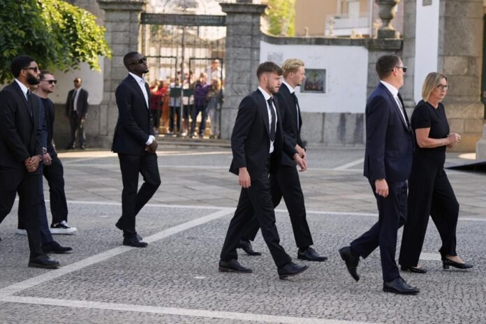 Diogo Jota funeral, Liverpool news, Andre Silva car crash, Portugal football, Jota tribute, Roberto Martinez, Arne Slot, Virgil van Dijk, football tragedy, A52 crash Spain, Gondomar funeral, Liverpool players tribute, Jota death