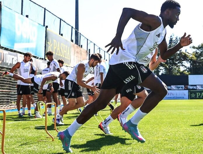 Wilfred Ndidi, Besiktas, Nigerian footballer, UEFA Conference League, Turkish Super Lig, Tammy Abraham, Leicester City transfer, Ole Gunnar Solskjaer, Istanbul football, European football, football training, Super Lig title, mid-season transfer, football debut, Besiktas lineup, football tactical training, Turkish football, football fitness drills, Nigerian football news, football transfer news