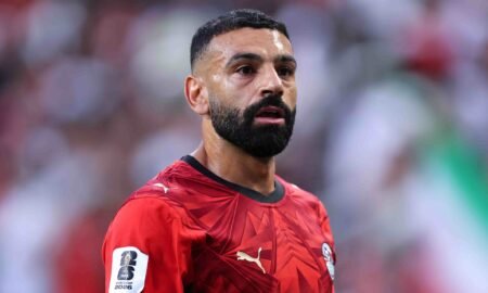 Mohamed Salah celebrates with Egypt teammates after reaching the FIFA World Cup 2026 knockout stage